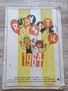 RUDÝ ŠÁTEK písně + noty rok 1964