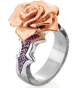 Design Drachen -  stříbrný prsten s granáty, 58 mm. PC:10900 Kč.