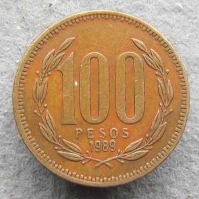 Chile 100 pesos 1989 