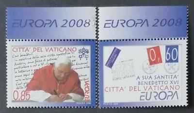 Vatikán 2008 3,2€ EUROPA, Papež Bendikt a dopisy 