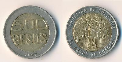 Kolumbie - Kolumbia 500 Pesos 2008