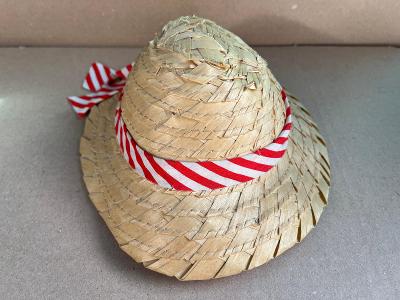 Starý slaměný klobouk - asi pro panenky či pro děti - slamák