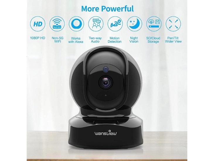 Bezdrátová bezpečnostní kamera Wansview, IP kamera 1080P HD, WiFi domá - Dům a zahrada