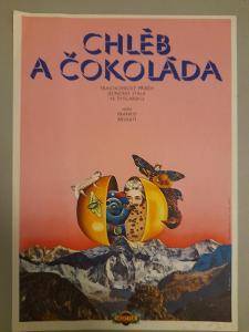 Filmový plakát A3 - Miloslav Disman - Chléb a čokoláda - Original 1975