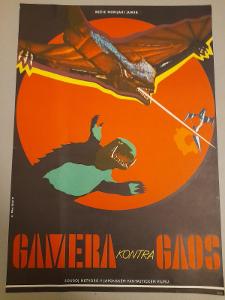 Filmový plakát - Milan Skoch - Gamera kontra gaos - Originál 1971
