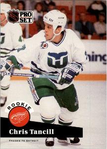 CHRIS TANCILL @ HARTFORD WHALERS / DETROIT RED WINGS @ Pro Set Rookie