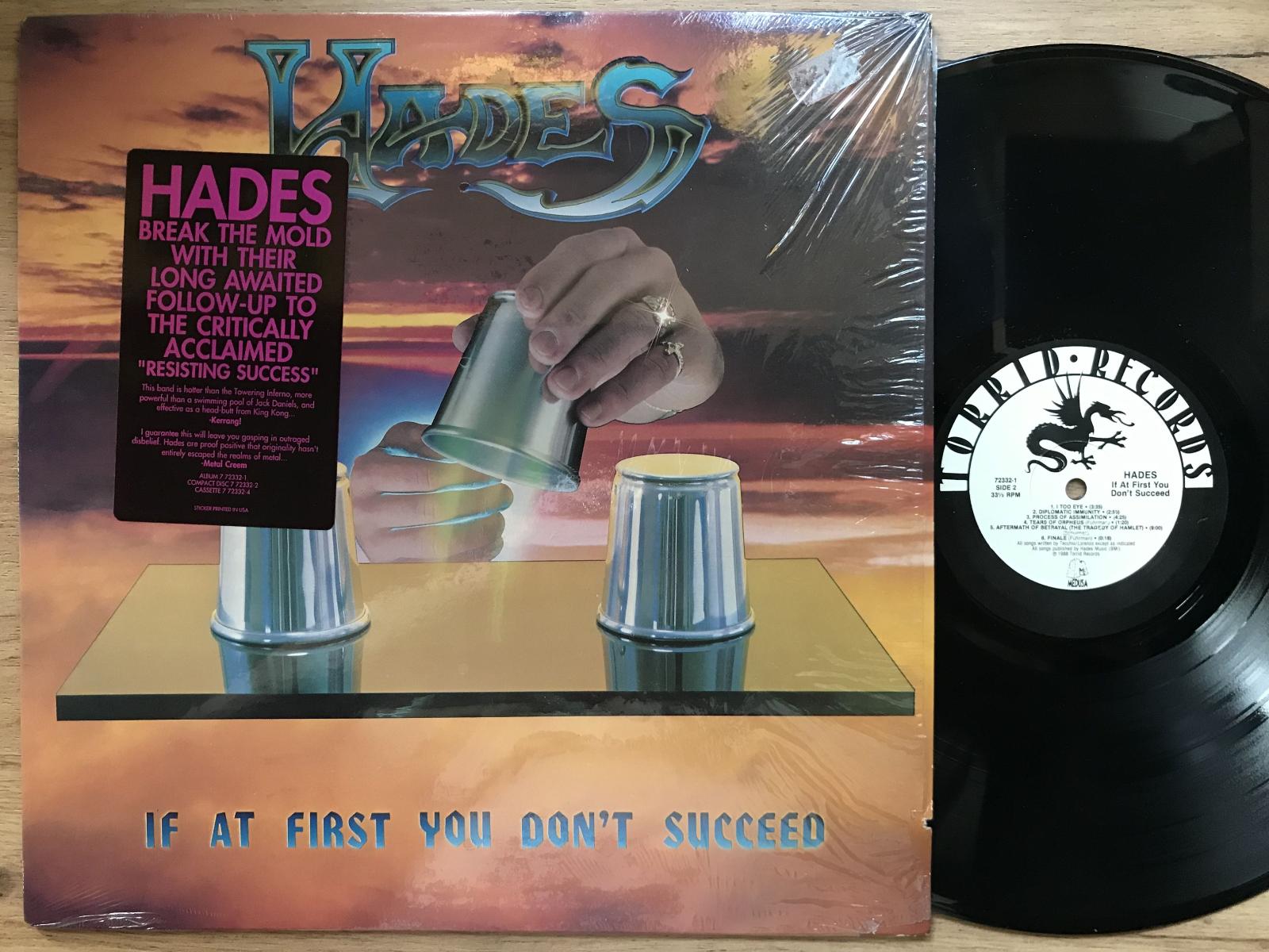 Hades If At First You Nechcem Succeed USA VG+ THRASH RARE 1988 Folie - LP / Vinylové dosky