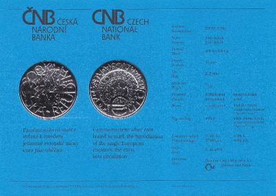 ❗Karta (certifikát) 200 Kč 2001 Vydání jednotné Ev.měny  ❗