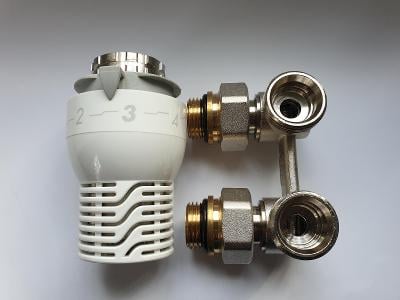 Výprodej - set pro radiátory s integrovaným ventilem - rohový COMAP