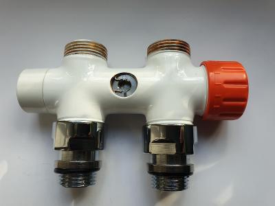 Výprodej - termostatický středový ventil přímý M30x1,5 - bílá COMAP