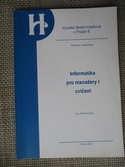 Sobek Miloš - Informatika pro manažery I cvičení (1. vydání) - Učebnice