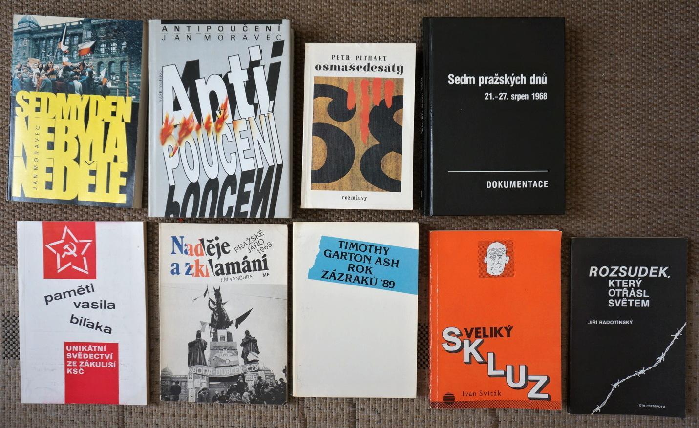 9 kníh (rok 1968, Pithart, sovietizácia, M. Horáková, atď...) - Odborné knihy