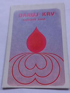 D - Kartičkové kalendáříky - 1988 - daruj krev  daruj krv