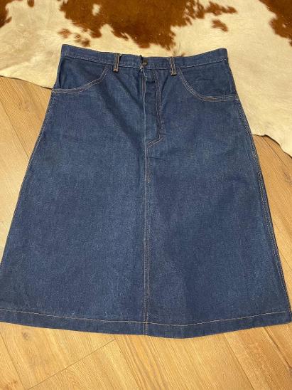 Vintage midi Riflová sukně 40 - Dámské oblečení