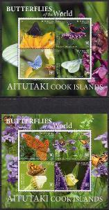 Aitutaki-Motýli 2020**  Mi.Bl.124-125 / 160 €