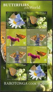 Rarotonga-Motýli 2020** Mi.2xKlb.176-183 / 320 € / 2 skeny