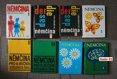 8 knih Němčina, jazykové učebnice (Der Die Das, ....)