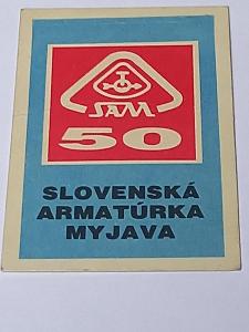 E - Kartičkové kalendáříky - 1987 - Slovenská armatúrka Myjava