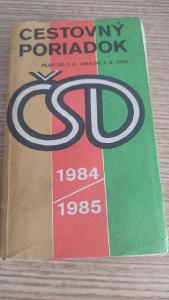 Jízdní řád ČSD 1984/1985   
