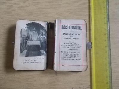 Kniha starožitnost církev modlitba stará mini kolibřík čeština 1888 !