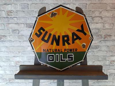 Smaltovaná cedule: SUNRAY OILS