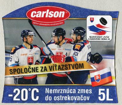 SLOVAKIA-Carlson reklamný partner ľadový-ledový hokej, hokejisti