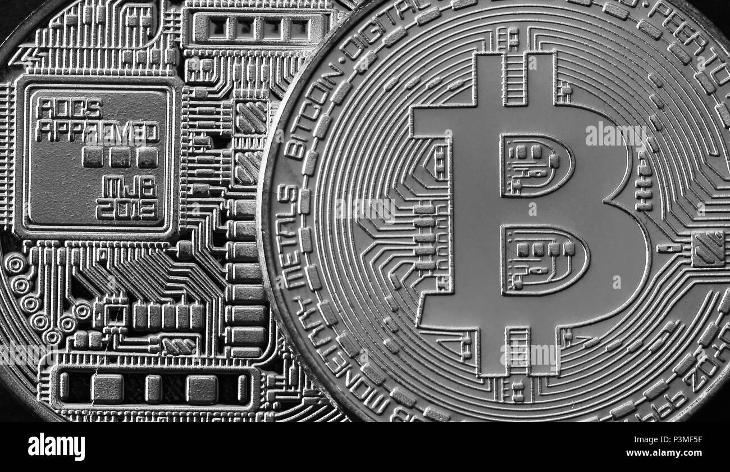 Bitcoin sběratelská mince stříbrná