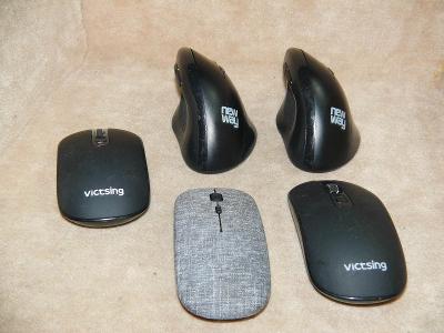 Bezdrátové PC myši malé i ergonomické + látková