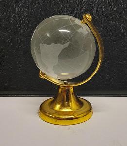 Skleněný dekorativní globus ve zlaté barvě. č.7. Nový..