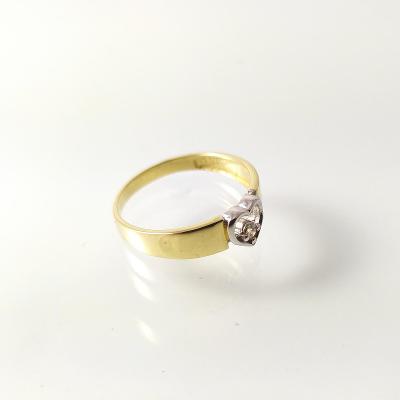 Prsten zlatý s diamantem 2,07 g Au (585/1000) Ev. č. 119
