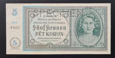 5 korun bez data (1940), série P 052.