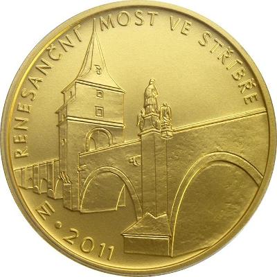 Zlatá mince Most ve Stříbře .PROOF.