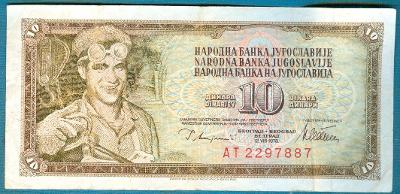 Jugoslávie 10 dinárů 12.8.1978 z oběhu