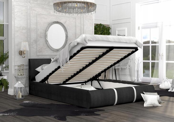 Čalouněná postel 180x200 s rámem matrace PLATINUM - Ložnice