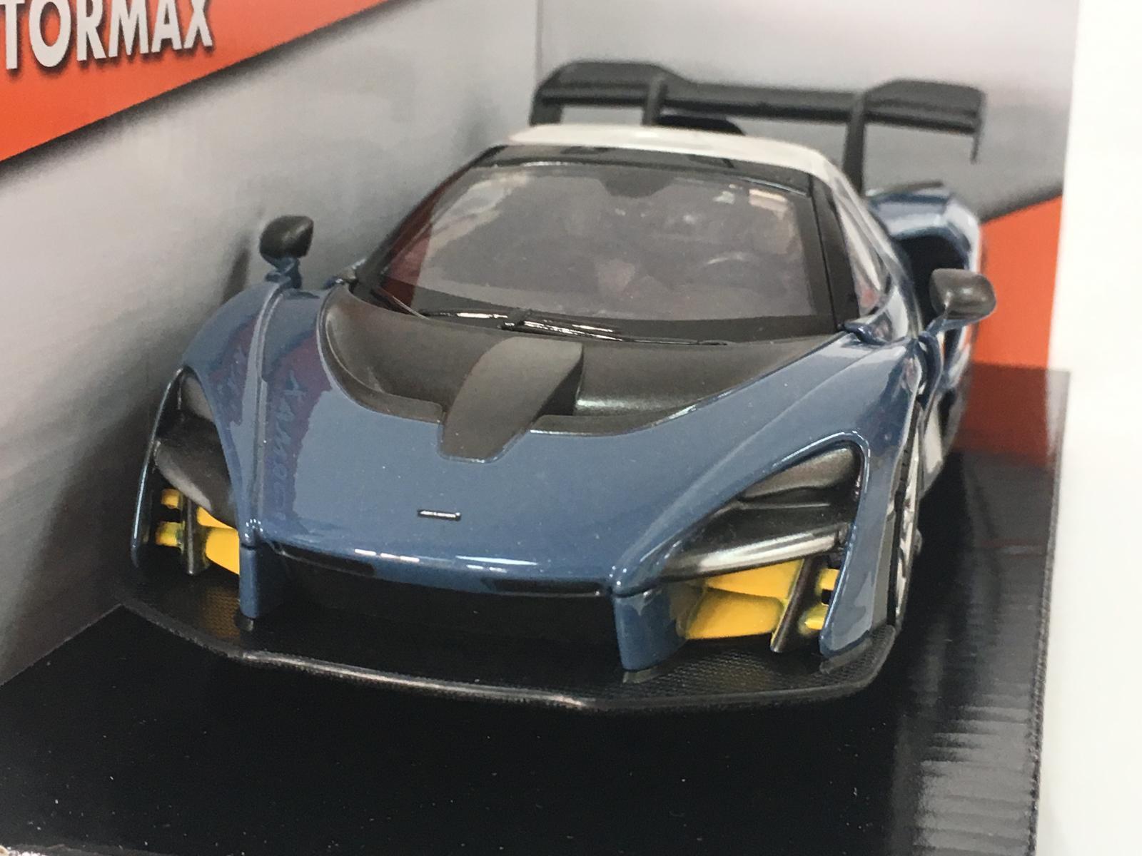McLaren Senna - modro-šedá metalíza - 1/24 MotorMax   - Modely automobilů