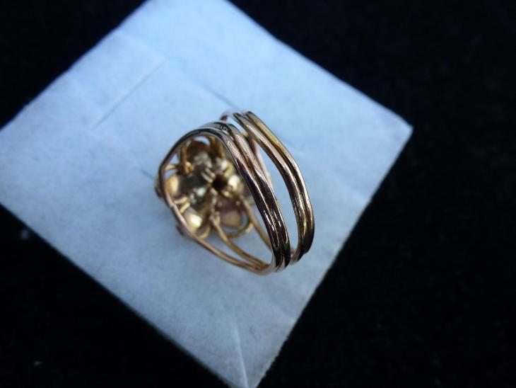Starožitný Zlatý prsten ryzost 585 , 