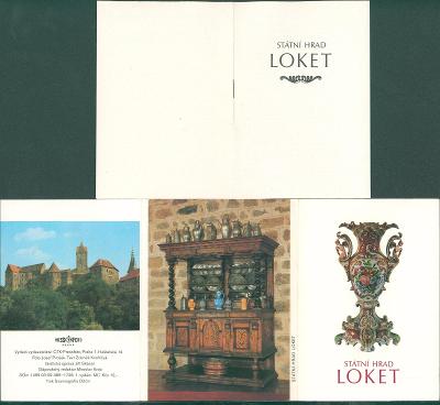 11D538 Obal na pohlednice - hrad Loket (12ks) + popis