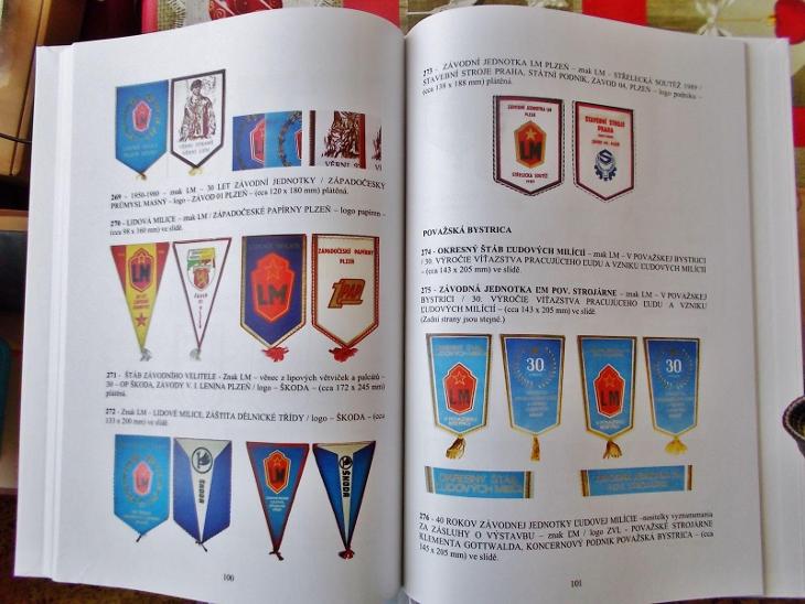 Unikátní Katalog vlaječek LIDOVÝCH MILICÍ - soupis 373 vlaječek s foty - Sběratelství