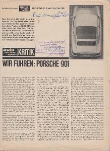 Porsche 901 - test - příloha Auto Moto und Sport