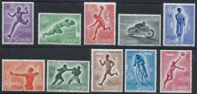 Talianske Somálsko 1958 ** šport komplet mi. 340-349
