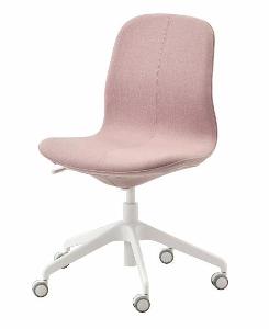 IKEA LÅNGFJÄLL Kancelářská židle, Gunnared světle hnědo-růžová/bílá