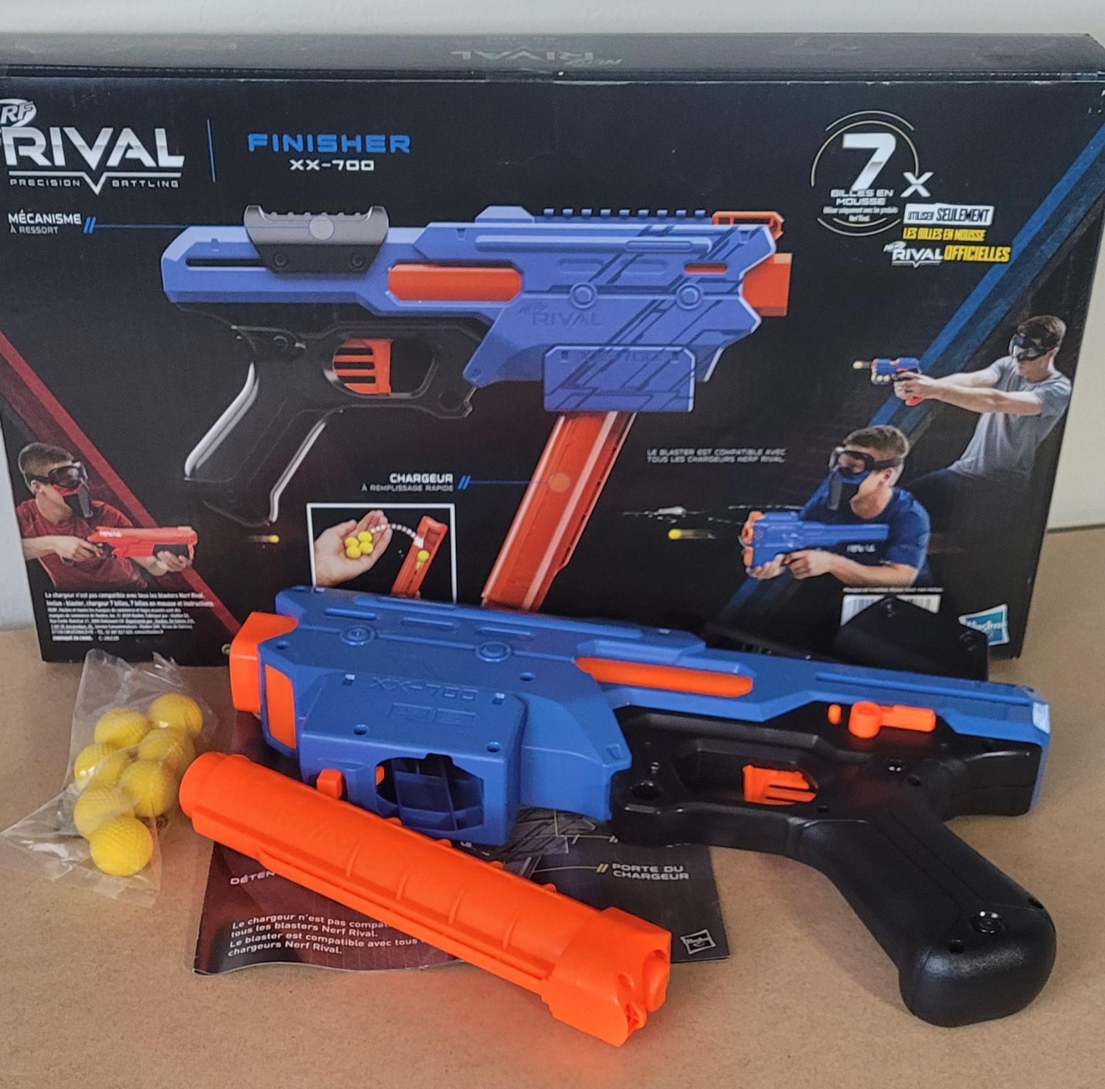 Nerf rival - blaster finisher xx-700, chargeur a remplissage