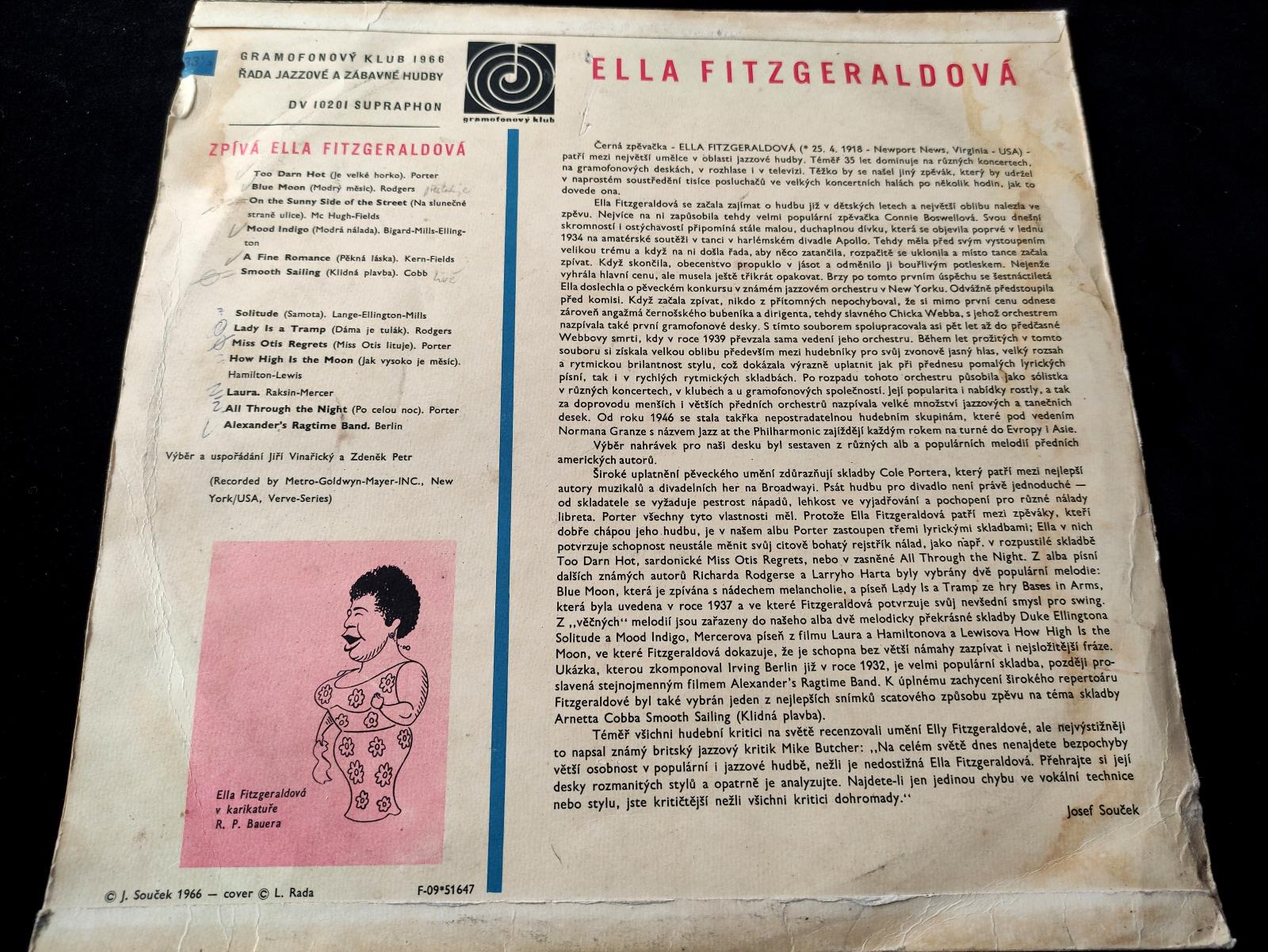 Ella Fitzgeraldová (Supraphon, 1966) - Hudba