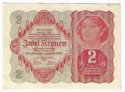 AUSTRIA - 2 KRONEN - 1922