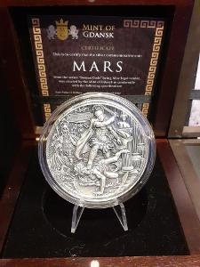 MARS - ROMAN GODS - 2 oz strieborná minca 2$ Niue 2021