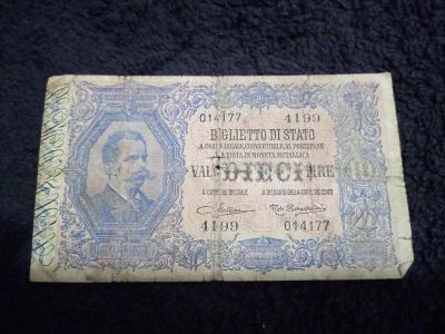 10 lire Itálie 1925.