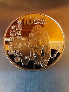 10 tisíc kwacha 2015,L,inv. mince Zambie.40mm,29gramů.