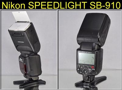 💥 Blesk: Nikon SPEEDLIGHT SB 910 **ZOOM17-200mm*Master/Slave**👍TOP