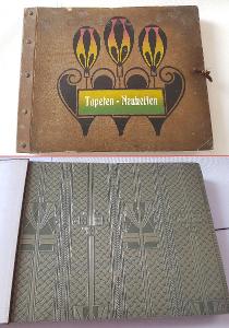Obrovský starožitný secesní vzorník tapety secese okolo r 1905 design 