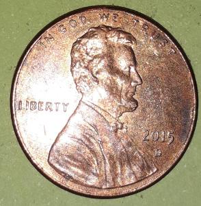 mince Spojené státy americké 1 cent, 2015